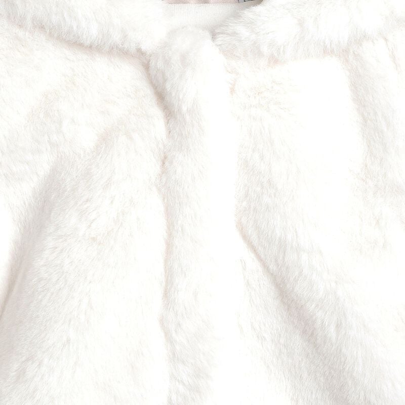 Faux Fur Front Open Cardigan with Hood image number 2